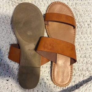 Rue 21 slip on tan sandals